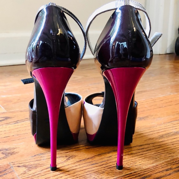 Giuseppe Zanotti d’Orsay Patent Platform Sandals - Picture 4 of 8